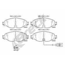 Satz Bremsbeläge Bremsklötze vorne für Seat Tarraco KN2 | 26222209