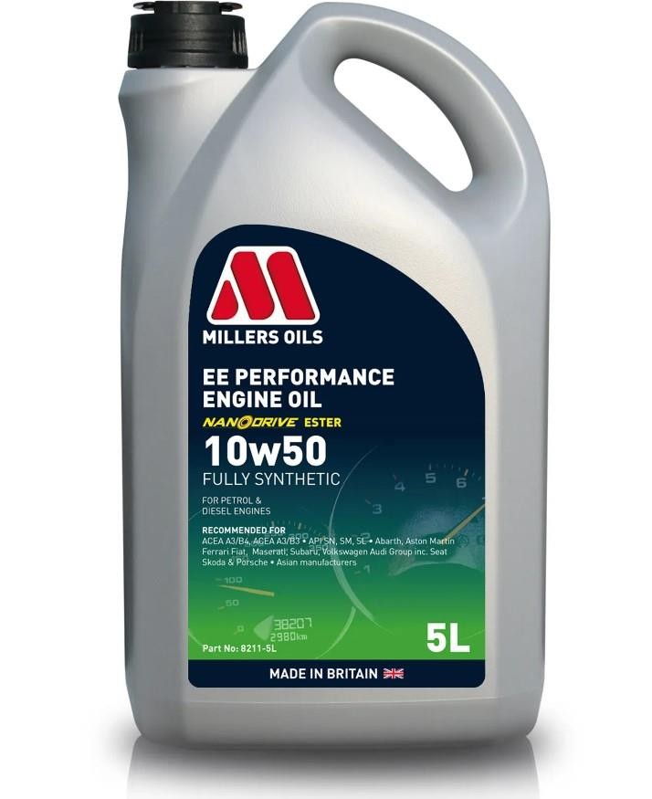 MILLERS EE Performance Abarth 10w50 Fully Synthetic Engine Oil 5L