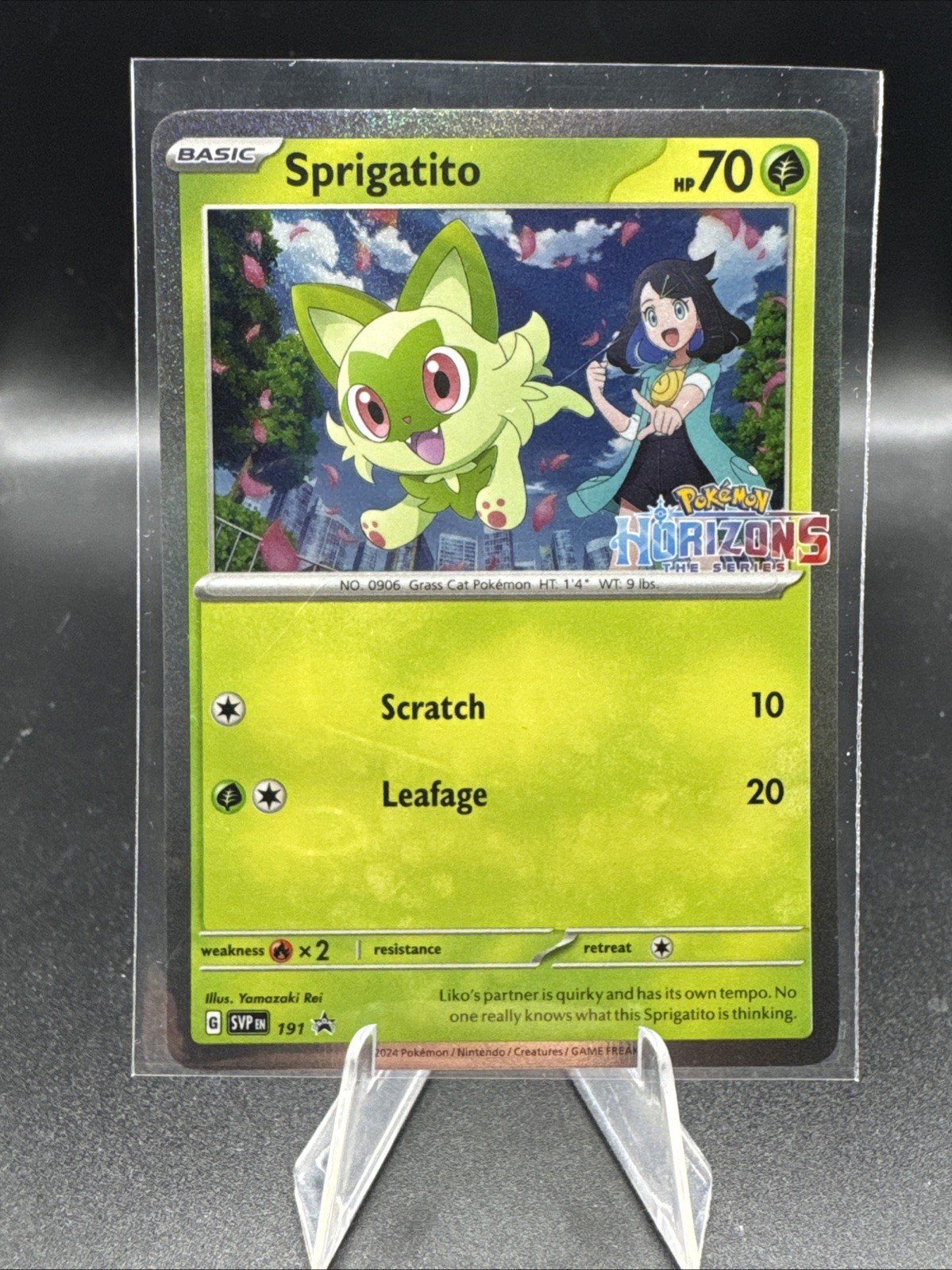 Sprigatito 191 SVP Scarlet & Violet Promo Horizons Pokemon Card NM Holo