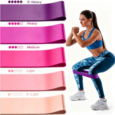 Resistance Bands Set Yoga Exercise Glutes Hips Legs Strength Workout Therapyband