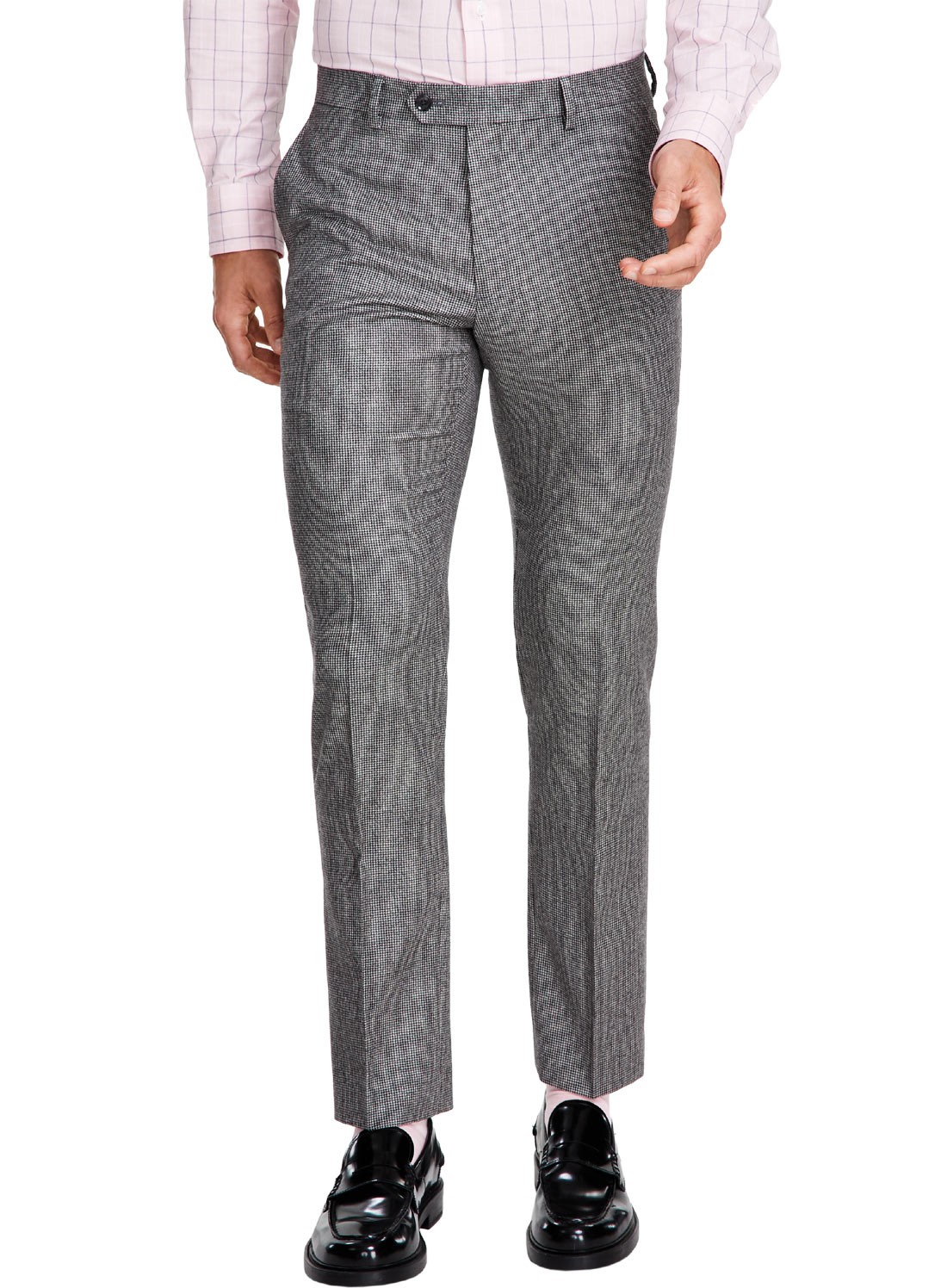 Мужские шерстяные брюки Tommy Hilfiger в современную клетку 38 Вт x 32 Л черные -NWT 12190₽