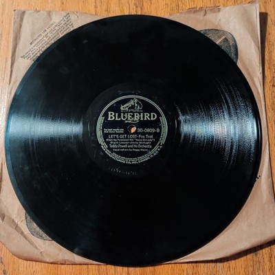 Teddy Powell   Let's Get Lost / Murder, He Says 78 RPM Single 1943 Bluebird Jazz