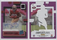 2022 Panini Clearly Donruss Rated Purple /175 Tyrion Davis-Price Rookie Auto RC
