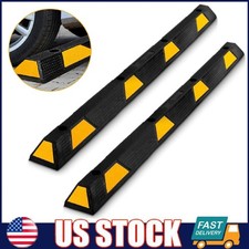 2pcs 72" Rubber Curb Parking Garage Floor Stopper ,Parking Lot Stopper Driveway