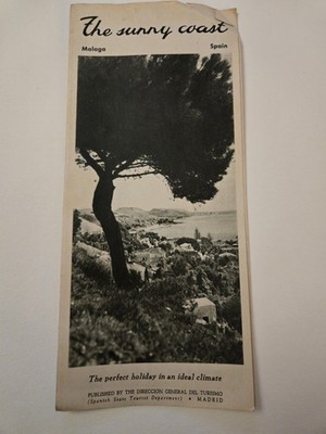 Vintage 50er Costa del Sol Spanien Reiseprospekt Malaga Torremolinos Fuengirola