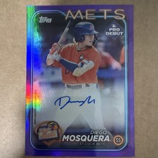 Topps 2024 Pro Debut Diego Mosquera PD-72 Purple Auto Rookie /299