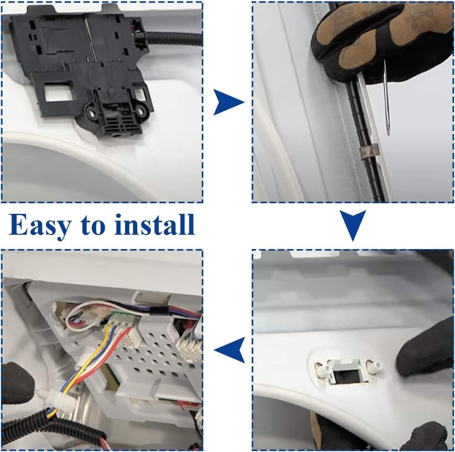 Washer Lid Lock Switch Assembly Compatible with Whirlpool Kenmore Top Load