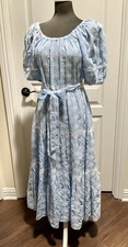 Karen Kane Bright And Beachy Tiered Embroidered Eyelet Midi Dress SzSMALL
