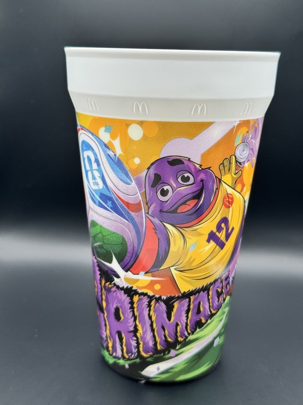 2026 McDonald's Fifa World Cup Grimace Adult Happy Meal Cups (Open Bag)