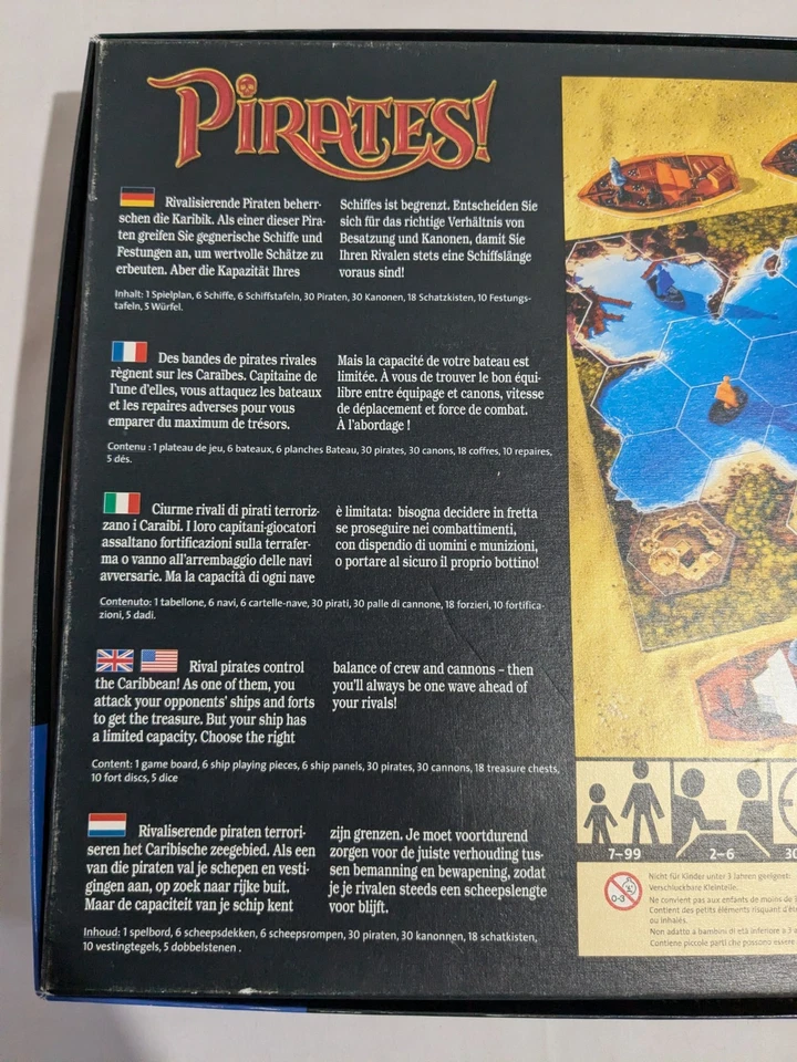 Pirates! 3D Board Game Complete Reiner Knizia Ravensburger Caribbean Treasure - Image 4 of 4