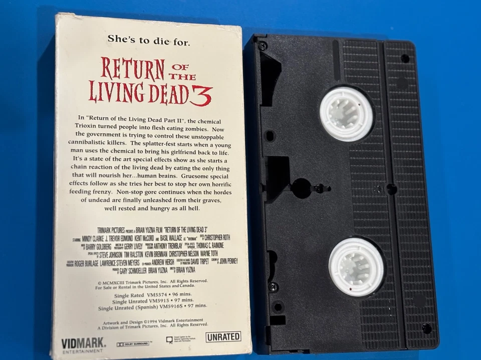 RETURN OF THE LIVING DEAD 3  RARE SCREENER promo VHS - Image 2 of 4