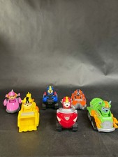 Lot of 6 Paw Patrol Pups Search and Rescue Racers Plastic Vehicles