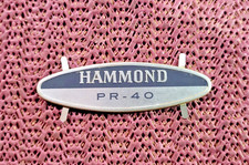 Logo Badge for Hammond PR40 Tone Cabinet Organ Speaker Vintage 1960s
