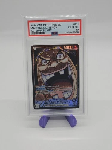 One piece TCG Marshall D. Teach Alt Art OP09-081 Emperors In New World PSA 10