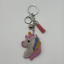 Unicorn Rhinestone Keychain Crystal Purse Charm Gift Box Included