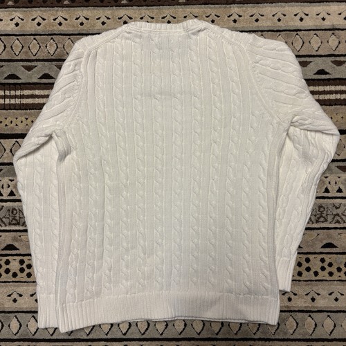 LL Bean Pullover mit Rundhalsausschnitt Größe Large weiß Strick Vintage Sweatshirt Damen - Bild 5 von 7