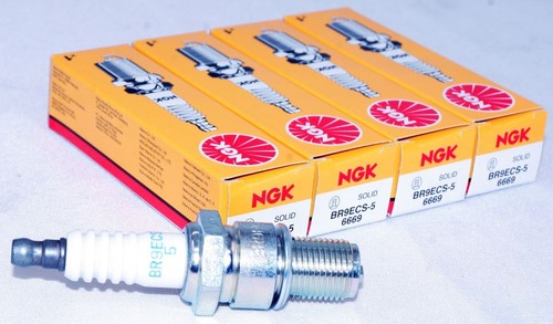 Set of 4 Genuine NGK 6669 BR9ECS-5 Nickel Spark Plugs - 第 1/10 張圖片