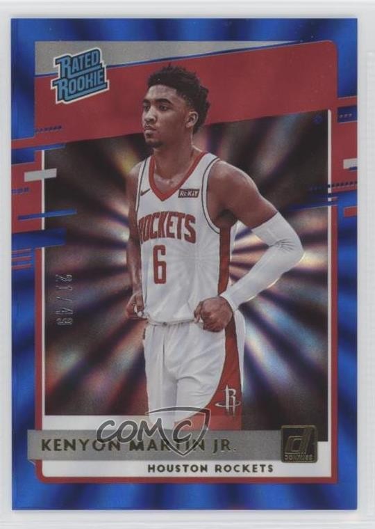 2020 Donruss Rated Rookies Blue Laser 21/49 Kenyon Martin Jr #224 Rookie RC 12yh