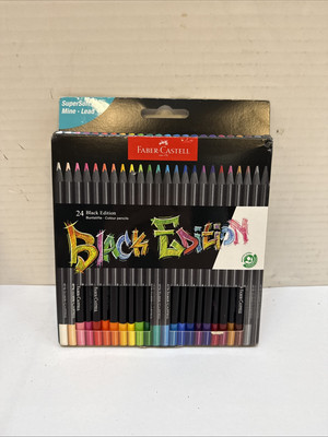 FABER-CASTELL Black Edition Colouring Pencils - Assorted Colours (Pack of 24)