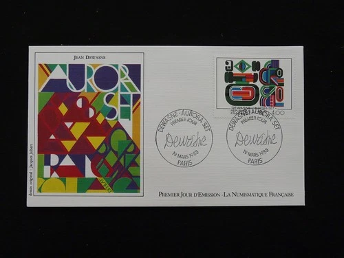 FDC France 1983 art painting Jean Dewasne