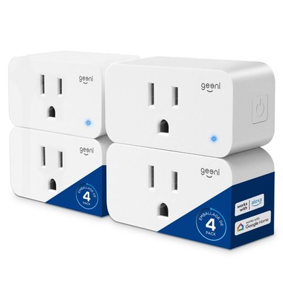 Geeni Smart Plug Mini WiFi Outlet 4-Pack   Alexa & Google Home Compatible