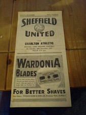 SHEFFIELD UNITED v CHARLTON ATHLETIC 1947/1948 Football Programme 20/12/47 (32)