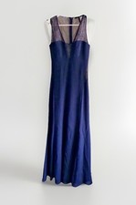 BCBG Paris Maxi Long Dress Navy Blue Women's 2 Formal Prom Gown
