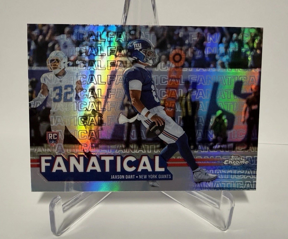 Jaxson Dart #FF-5 Football Cards 2025 Topps Chrome Fanatical trading card — raw and PSA graded price guide