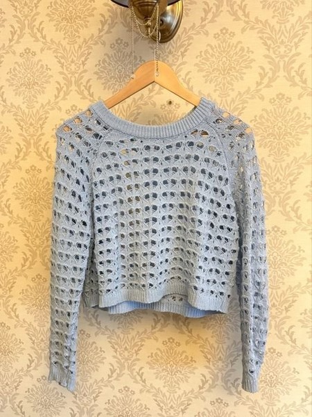Women Knit Sweater Blue One size