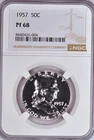 1957 Franklin Half Dollar Proof NGC PF 68 PR Gem Silver Coin 50C