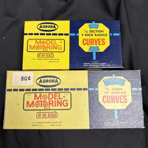 Aurora Model Motoring Three 1/8 12” Radius Curves One 1/8 9” Radius Curve