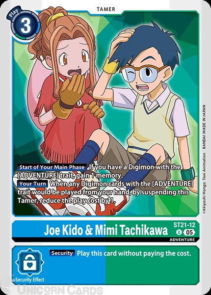 ST21-12 Joe Kido & Mimi Tachikawa : Uncommon Digimon Card : ST21: Starter Deck H