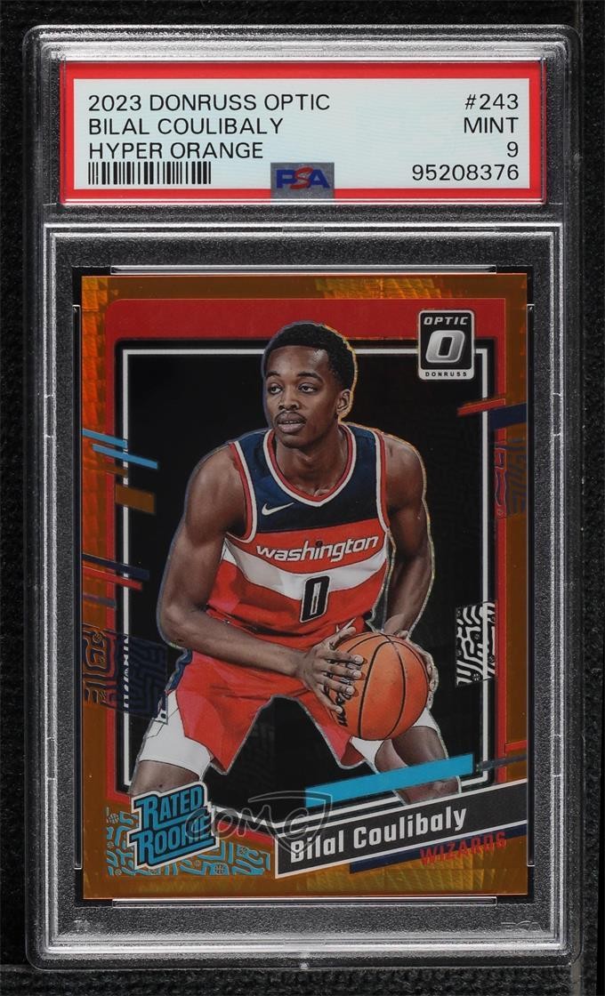 2023 Donruss Optic Orange Hyper Prizm 20/99 Bilal Coulibaly PSA 9 Rookie RC rf2