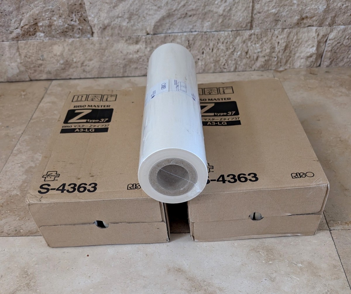 Genuine Riso Master S-4363 Z Type 37 A3-LG 1 Roll Lot of 5 Rolls
