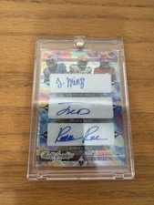 2023 Leaf Rainbow 1/1 Tri-Graphics Rashee Rice Jayden Reed Jonathon Mingo