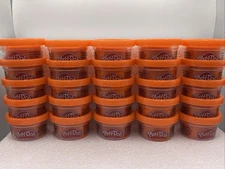 Hasbro Play-Doh (25) 1 Ounce Containers SPARKLE ORANGE GLITTER