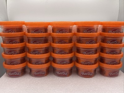 Hasbro Play-Doh (25) 1 Ounce Containers SPARKLE ORANGE GLITTER
