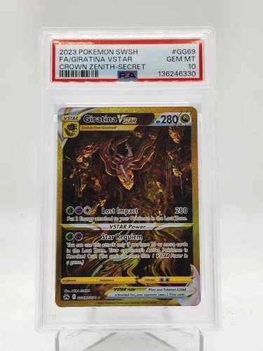 GIRATINA VSTAR 2023 POKEMON CROWN ZENITH #GG69 SECRET RARE FA PSA 10 Q0895