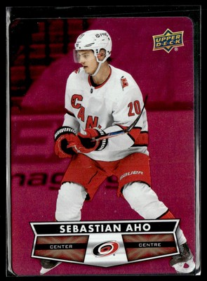 2021-22 Upper Deck Tim Hortons Red Die Cut Sebastian Aho Carolina Hurricanes