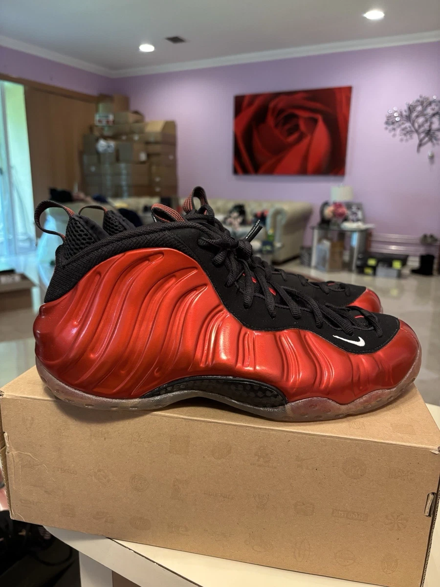 Size 7M- Nike Air Foamposite One 2012 Metallic Red Nike Air Foamposite One 2012 Metallic Red for Sale  main image 4