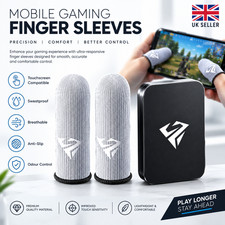 1/2 Pairs Mobile Gaming Finger Sleeves Anti-Sweat Thumb Gloves for Mobile Games.
