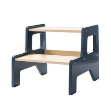 OgiOgi Toddler Step Stool, 2 Step Wooden Toddler Kitchen Stool Helper, Ocean