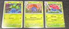 001 Oddish 002 Gloom 003 Vileplume Phantasmal Flames Cosmos Holo Promos NM Set