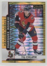 2017-18 O-Pee-Chee Platinum Marquee Rookies Seismic Gold 15/50 Filip Chlapik 4hh