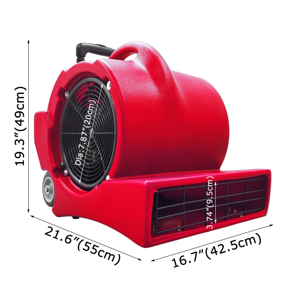 HayWHNKN Air Mover Floor Carpet Dryer Blower Floor Carpet Drying Machine 110V