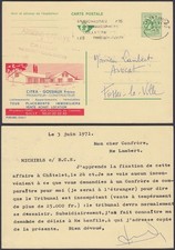 Belgium 1971-  Postal stationary. Publibel 2435 F .  Theme: Builder (VG) MV-7162