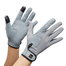 Premier Equine Bordoni Leather Mesh Competiton Riding Gloves Grey
