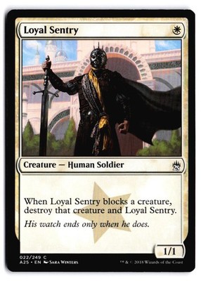 Loyal Sentry Masters 25 22 C LP Magic the Gathering