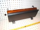 <!--F#f_0-->Mercedes W140 glove box Dark GREY 1 door with ZEBRANO wood strip and latches. <!--F/-->