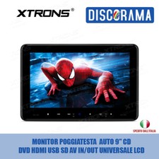  MONITOR POGGIATESTA  AUTO 9 POLLICI CD DVD HDMI USB UNIVERSALE LCD XTRONS